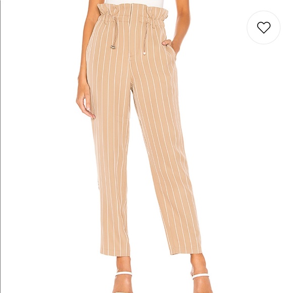 L’Academia The Josephe Pant in Beige & White - Picture 1 of 5